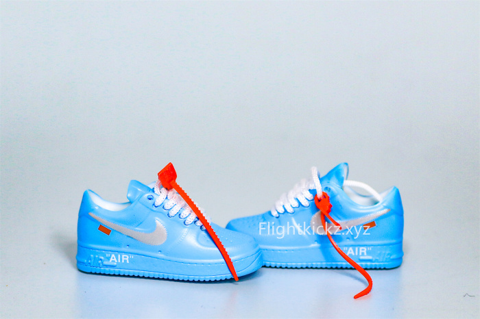 Mini Sneaker Air Force 1 Low Off-White MCA University Blue 3D keychain