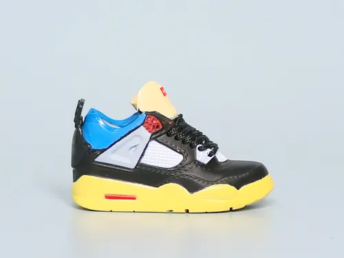 Mini Sneaker Union LA X Air Jordan 4 Retro Off Noir 3D keychain