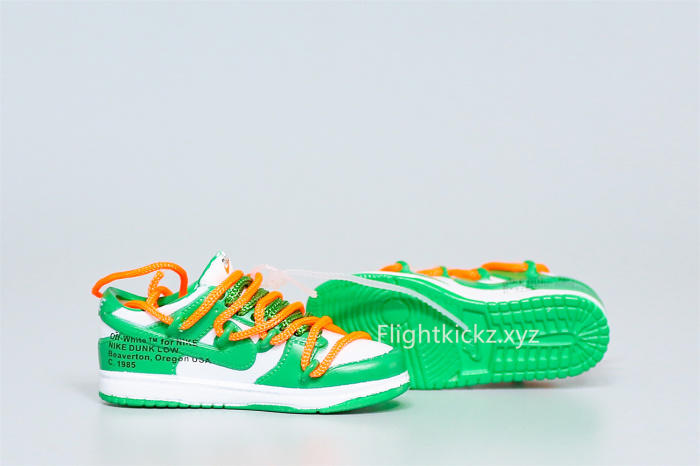 Mini Sneaker Off-White x Nike Dunk Low Pine Green  3D keychain