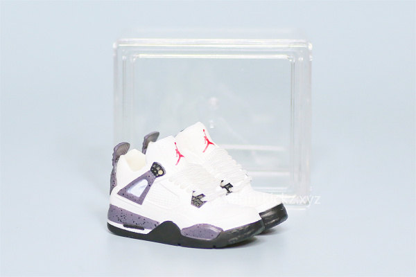 Mini Sneaker Air Jordan 4 White Cement 3D keychain