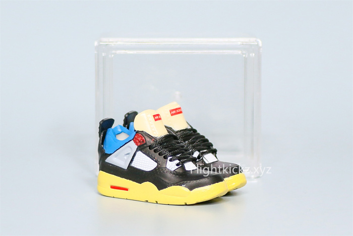 Mini Sneaker Union LA X Air Jordan 4 Retro Off Noir 3D keychain