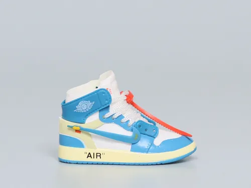 Mini SneakerOff White X Air Jordan 1 UNC NRG 3D keychain