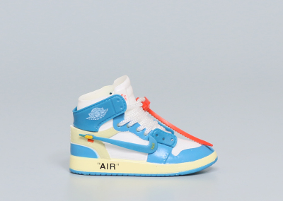 Mini SneakerOff White X Air Jordan 1 UNC NRG 3D keychain