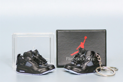 Mini Sneaker Kaws x Air Jordan 4 Dark Grey 3D keychain