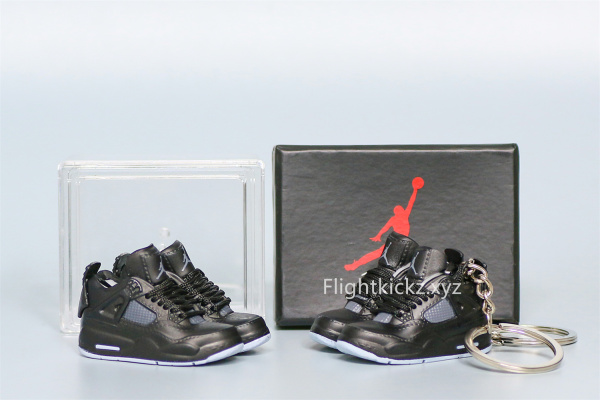 Mini Sneaker Kaws x Air Jordan 4 Dark Grey 3D keychain