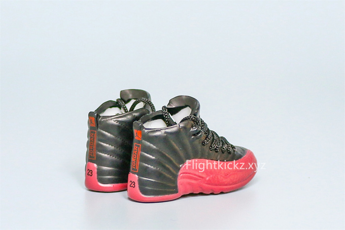 Mini Sneaker Air Jordan 12 Flu Game 3D keychain
