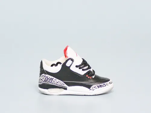 Mini Sneaker Air Jordan 3 Black Cement 3D keychain