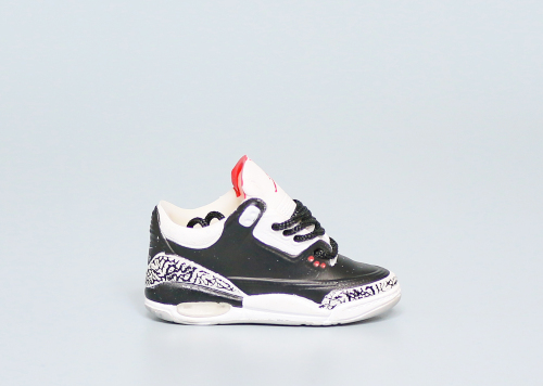Mini Sneaker Air Jordan 3 Black Cement 3D keychain