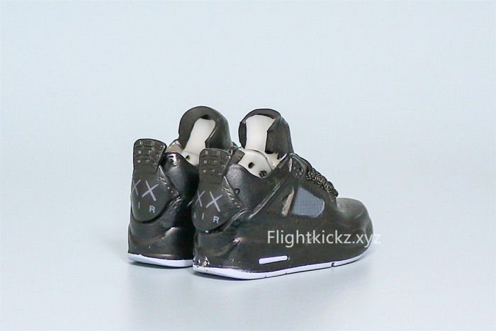 Mini Sneaker Kaws x Air Jordan 4 Dark Grey 3D keychain