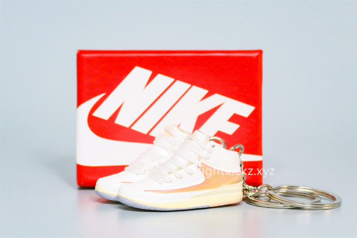 Mini Sneaker Air Jordan 2 Craft Sunset Haze 3D keychain