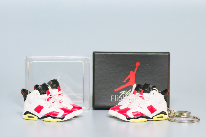Mini Sneaker Air Jordan 6 Carmine 3D keychain