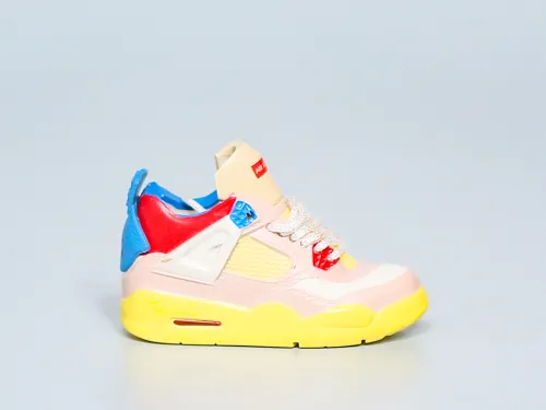 Mini Sneaker Union LA X Air Jordan 4 Retro Guava Ice 3D keychain