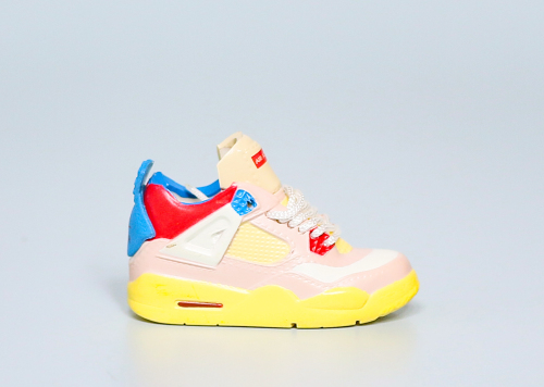 Mini Sneaker Union LA X Air Jordan 4 Retro Guava Ice 3D keychain