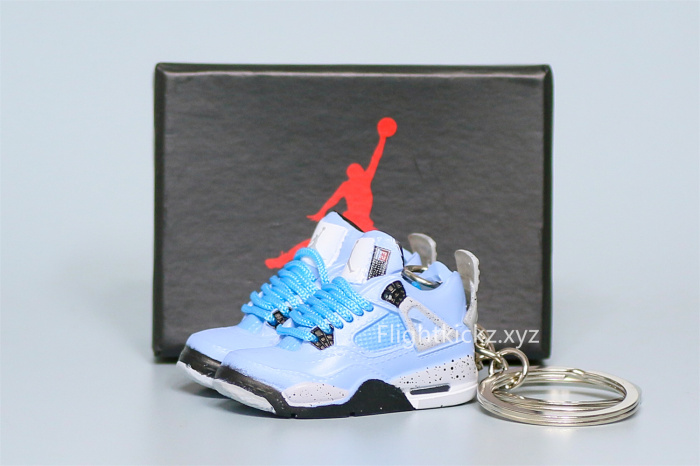 Mini SneakerJordan 4 Retro University Blue 3D keychain