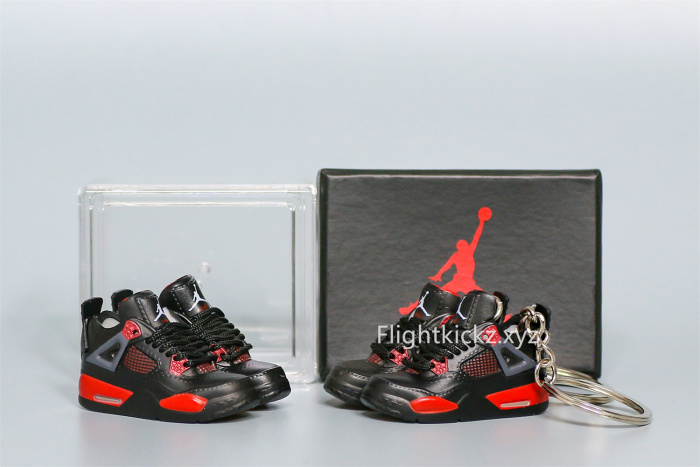 Mini Sneaker Air Jordan 4 Red Thunder 3D keychain