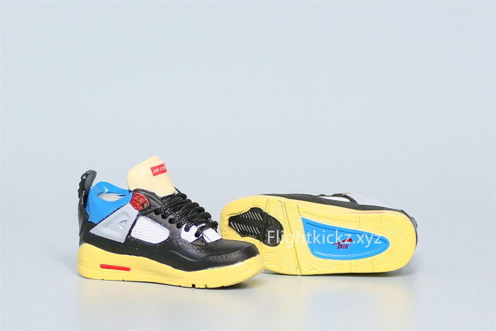 Mini Sneaker Union LA X Air Jordan 4 Retro Off Noir 3D keychain