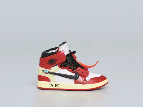 Mini SneakerOff White X Air Jordan 1 Chicago 3D keychain