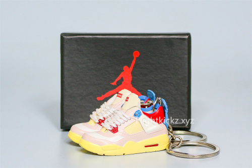 Mini Sneaker Union LA X Air Jordan 4 Retro Guava Ice 3D keychain