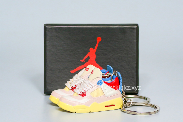 Mini Sneaker Union LA X Air Jordan 4 Retro Guava Ice 3D keychain