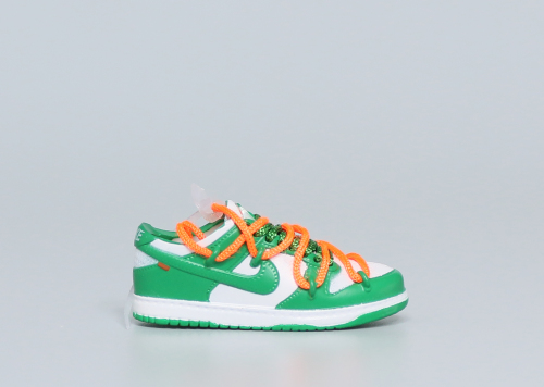 Mini Sneaker Off-White x Nike Dunk Low Pine Green  3D keychain
