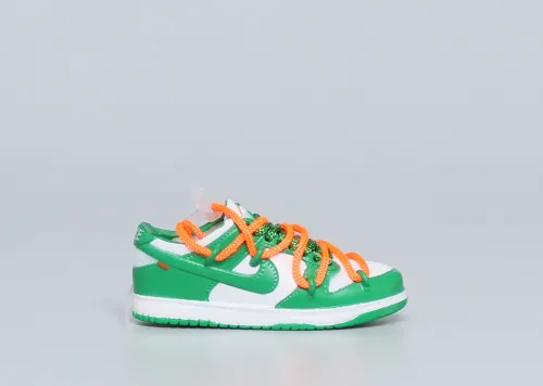 Mini Sneaker Off-White x Nike Dunk Low Pine Green 3D keychain
