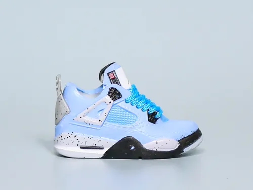 Mini SneakerJordan 4 Retro University Blue 3D keychain