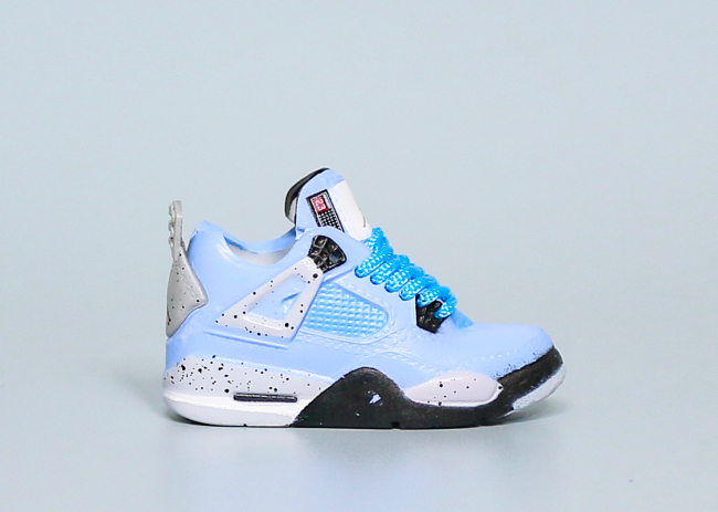 Mini SneakerJordan 4 Retro University Blue 3D keychain