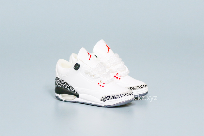 Mini Sneaker Air Jordan 3 White Cement 3D keychain
