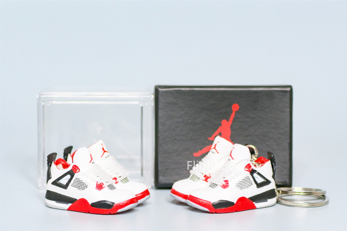 Mini Sneaker Air Jordan 4 Fire Red 3D keychain