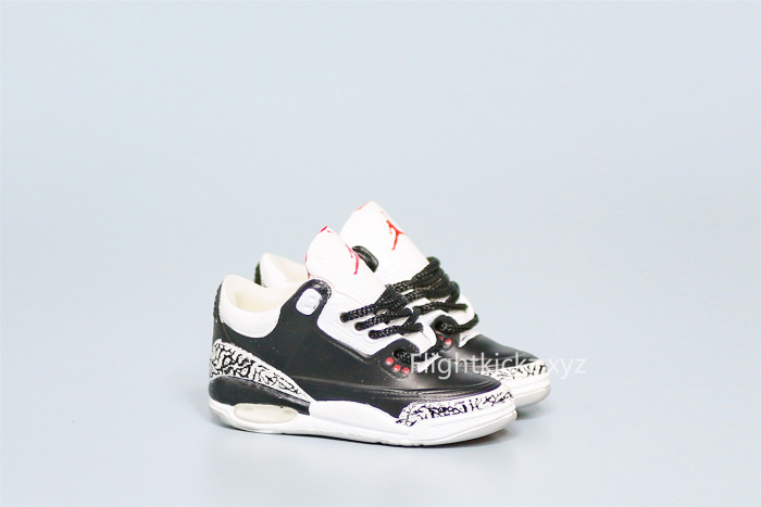 Mini Sneaker Air Jordan 3 Black Cement 3D keychain