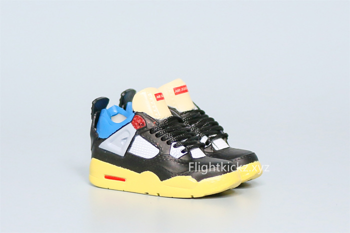 Mini Sneaker Union LA X Air Jordan 4 Retro Off Noir 3D keychain