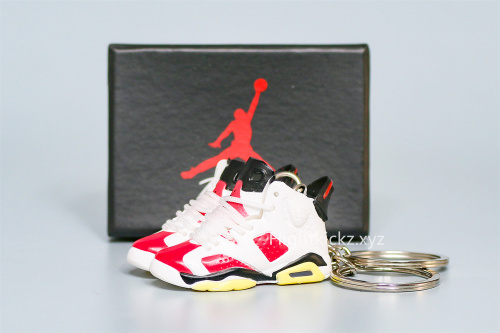 Mini Sneaker Air Jordan 6 Carmine 3D keychain