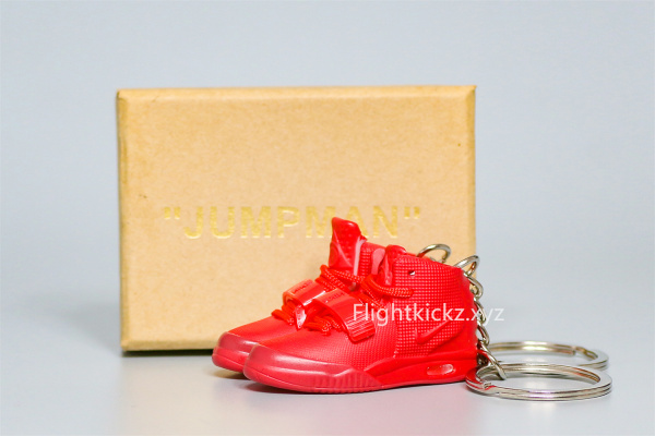 Mini Sneaker Nike Air Yeezy 2  Red October 3D keychain