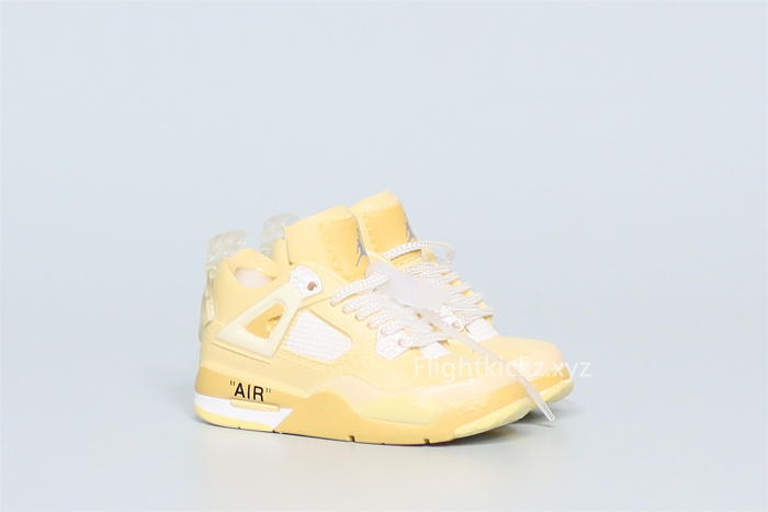 Mini Sneaker Off White x Air Jordan 4 Sail 3D keychain