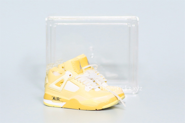 Mini Sneaker Off White x Air Jordan 4 Sail 3D keychain