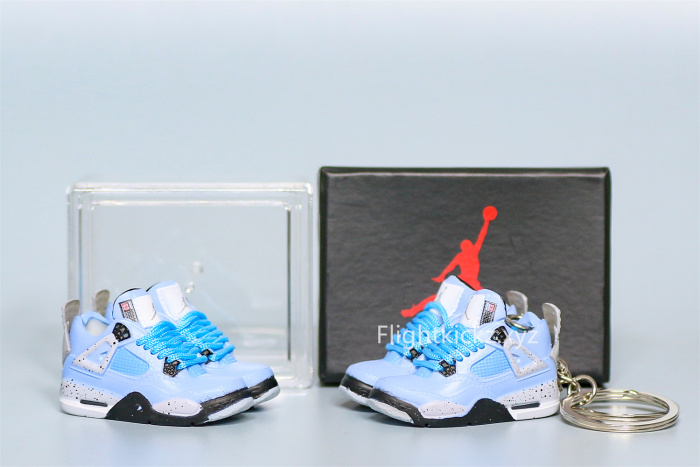 Mini SneakerJordan 4 Retro University Blue 3D keychain