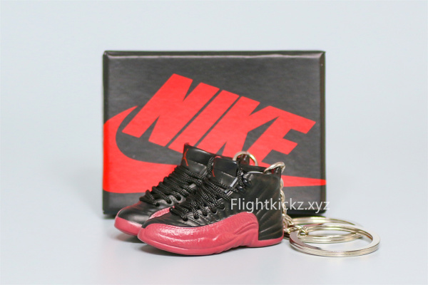 Mini Sneaker Air Jordan 12 Flu Game 3D keychain