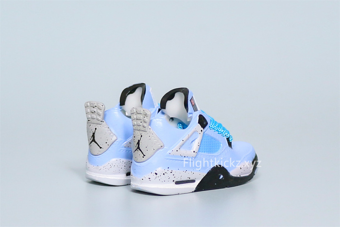 Mini SneakerJordan 4 Retro University Blue 3D keychain