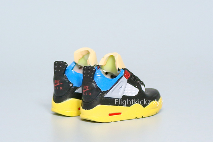 Mini Sneaker Union LA X Air Jordan 4 Retro Off Noir 3D keychain