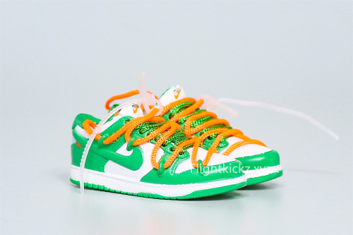 Mini Sneaker Off-White x Nike Dunk Low Pine Green  3D keychain