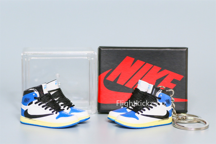 Mini Sneaker Fragment x Air Jordan 1 High Black Laces 3D keychain