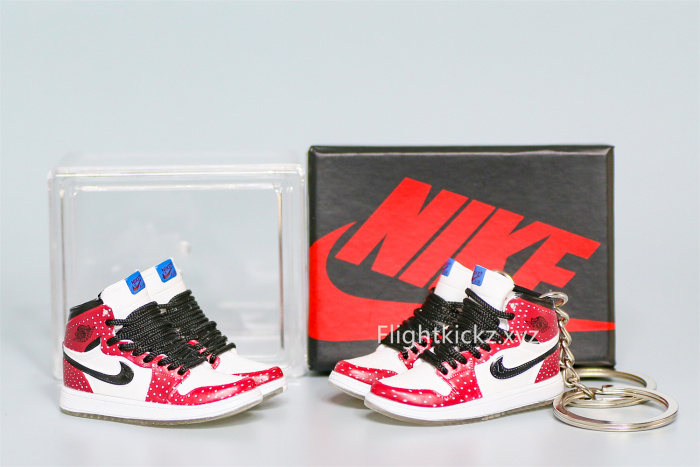 Mini Sneaker Air Jordan 1 Spider Man 3D keychain