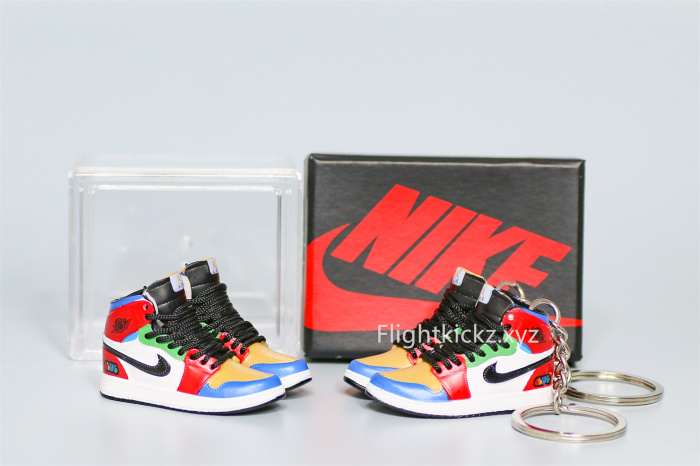 Mini Sneaker Jordan x Blue The Great Air Jordan 1 Mid  Fearless  3D keychain