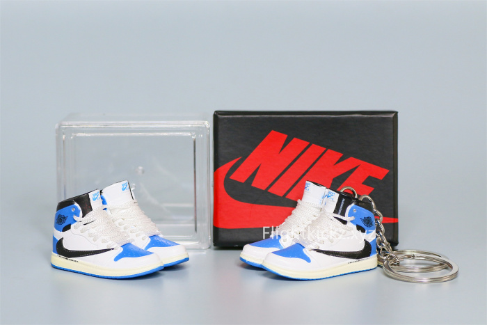 Mini Sneaker Fragment x Air Jordan 1 High White Laces 3D keychain