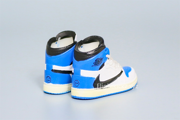 Mini Sneaker Fragment x Air Jordan 1 High White Laces 3D keychain