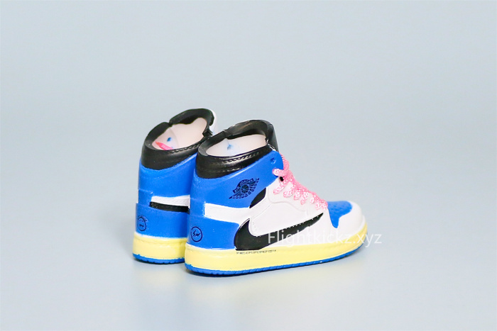 Mini Sneaker Fragment x Air Jordan 1 High Pink Laces 3D keychain