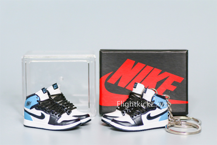 Mini Sneaker Air Jordan 1 UNC Obsdian 3D keychain