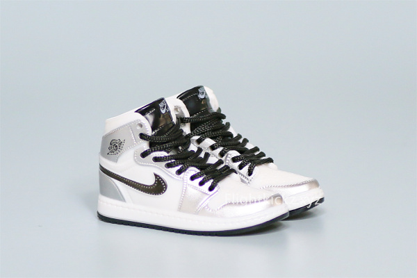 Mini Sneaker Air Jordan 1  'White/Silver'  3D keychain