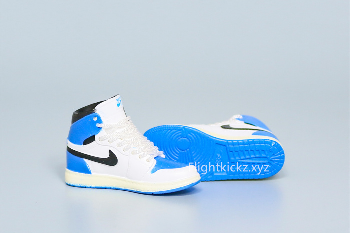 Mini Sneaker Fragment x Air Jordan 1 High White Laces 3D keychain