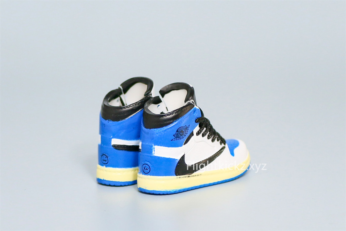 Mini Sneaker Fragment x Air Jordan 1 High Black Laces 3D keychain